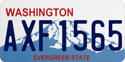 WA license plate AXF1565