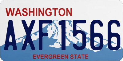 WA license plate AXF1566