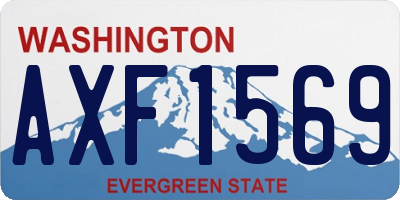 WA license plate AXF1569