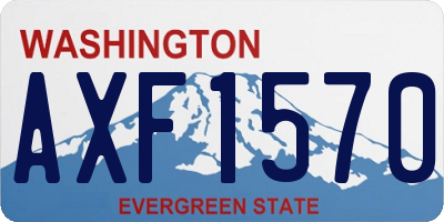 WA license plate AXF1570