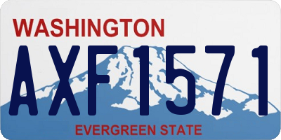 WA license plate AXF1571