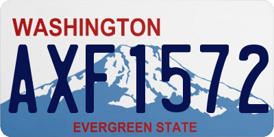 WA license plate AXF1572