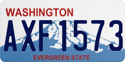 WA license plate AXF1573