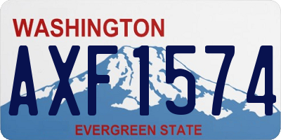 WA license plate AXF1574