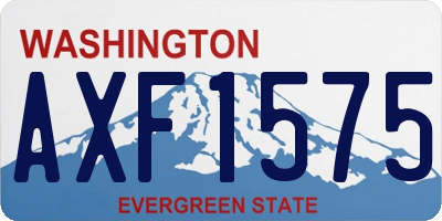 WA license plate AXF1575