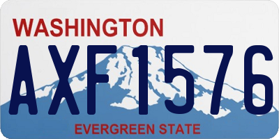WA license plate AXF1576