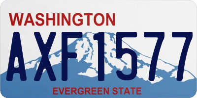 WA license plate AXF1577