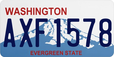 WA license plate AXF1578