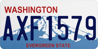 WA license plate AXF1579