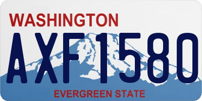 WA license plate AXF1580