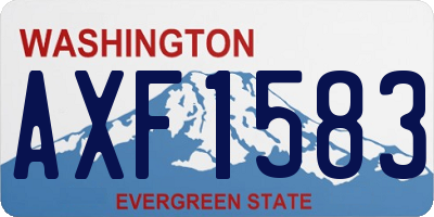 WA license plate AXF1583