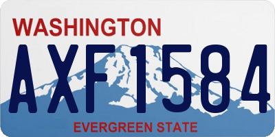 WA license plate AXF1584