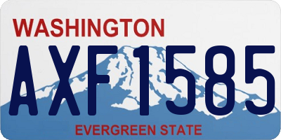 WA license plate AXF1585
