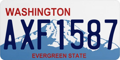 WA license plate AXF1587