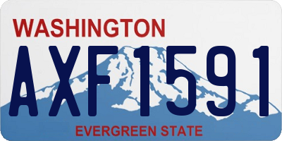 WA license plate AXF1591