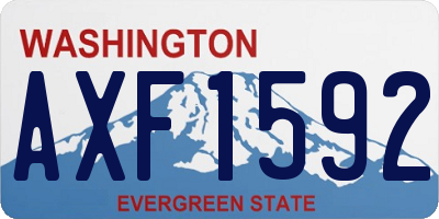 WA license plate AXF1592