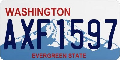 WA license plate AXF1597