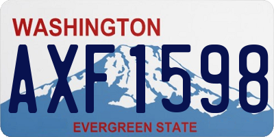 WA license plate AXF1598