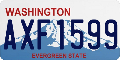 WA license plate AXF1599