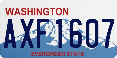 WA license plate AXF1607