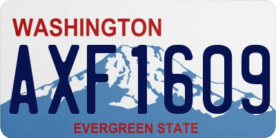WA license plate AXF1609