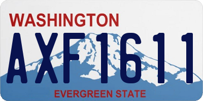 WA license plate AXF1611