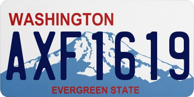 WA license plate AXF1619