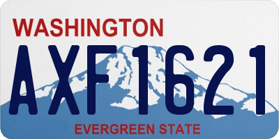 WA license plate AXF1621