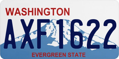 WA license plate AXF1622