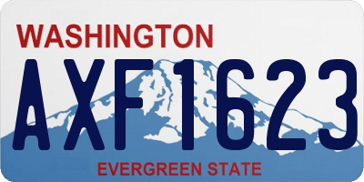 WA license plate AXF1623