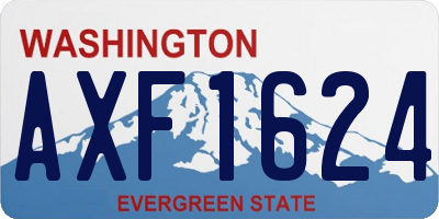 WA license plate AXF1624