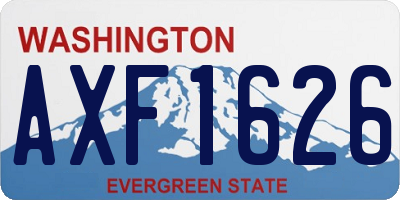 WA license plate AXF1626