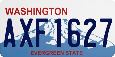 WA license plate AXF1627