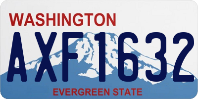 WA license plate AXF1632