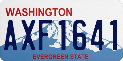 WA license plate AXF1641