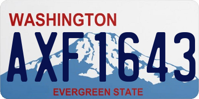 WA license plate AXF1643