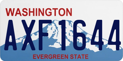 WA license plate AXF1644
