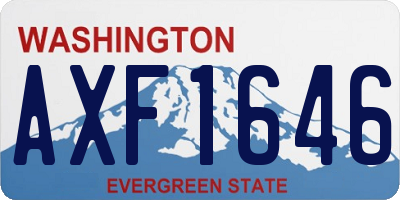 WA license plate AXF1646