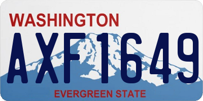 WA license plate AXF1649