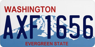 WA license plate AXF1656