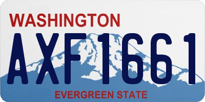 WA license plate AXF1661