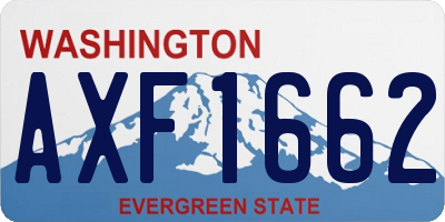 WA license plate AXF1662