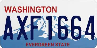 WA license plate AXF1664