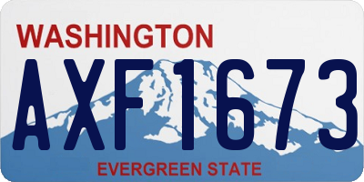 WA license plate AXF1673