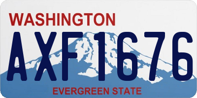 WA license plate AXF1676