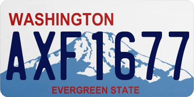 WA license plate AXF1677