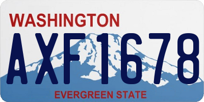 WA license plate AXF1678