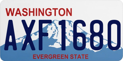 WA license plate AXF1680
