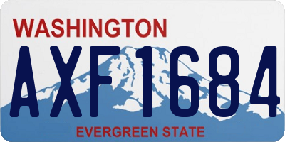 WA license plate AXF1684