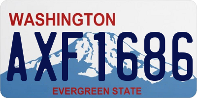 WA license plate AXF1686